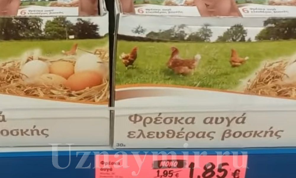 Цкны на продукты в Греции