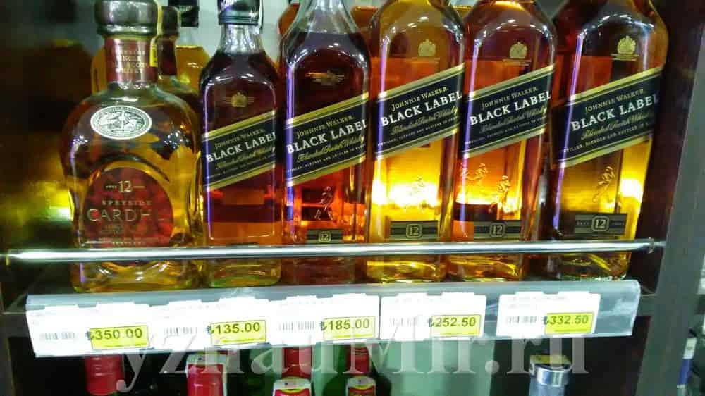 Цены в Турции на алкоголь